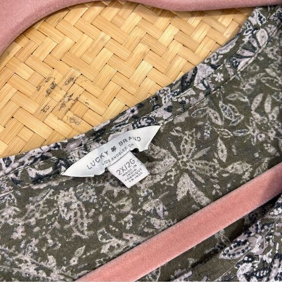 Lucky brand bohemian paisley floral print blouse - Picture 2 of 7